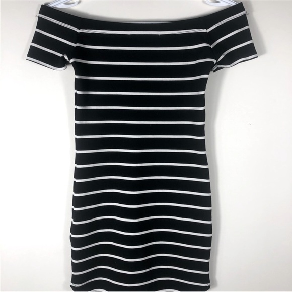 URBAN PLANET | Off shoulders thick Striped Mini Dress | Small - Picture 1 of 3